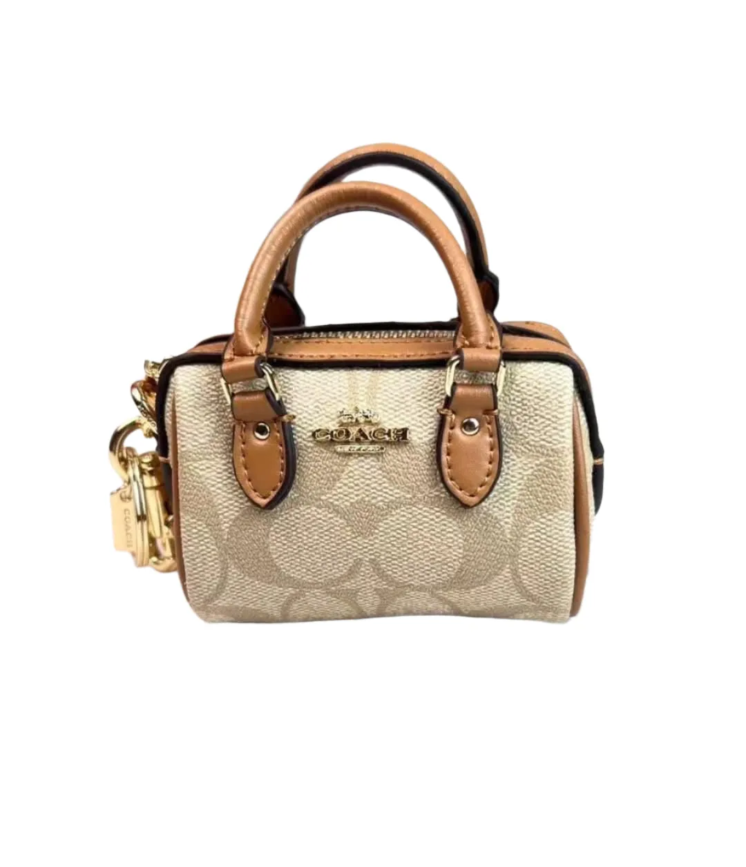 C.O.A.C.H Mini Rowan Bag Charm In Signature Canvas