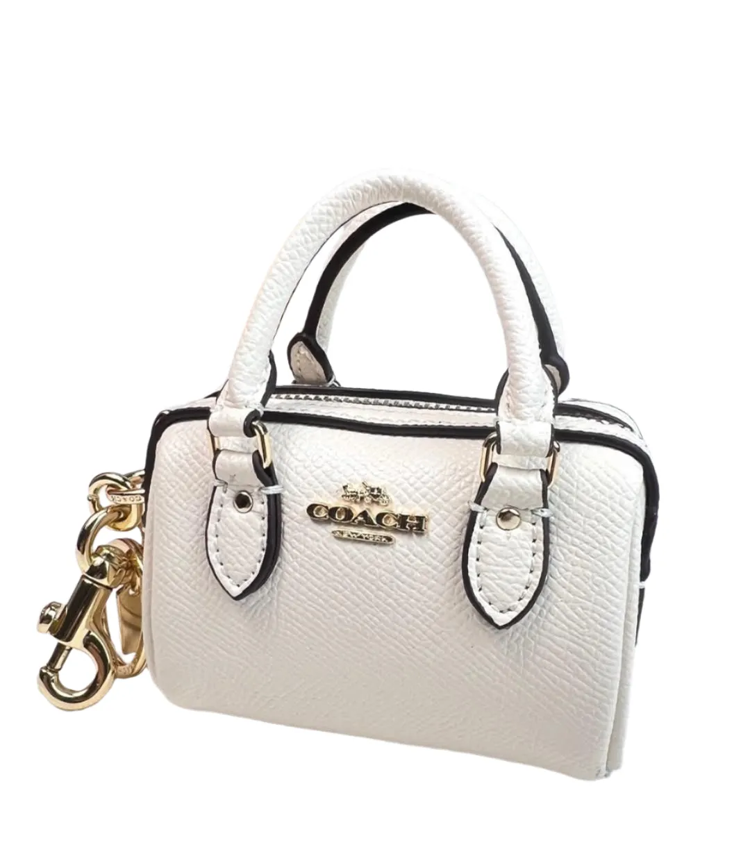 C.O.A.C.H Mini Rowan Bag Charm In Signature Canvas