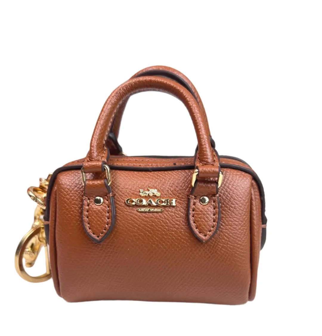 C.O.A.C.H Mini Rowan Bag Charm In Signature Canvas