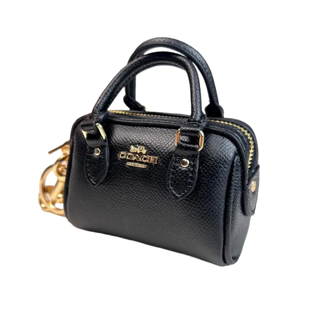 C.O.A.C.H Mini Rowan Bag Charm In Signature Canvas
