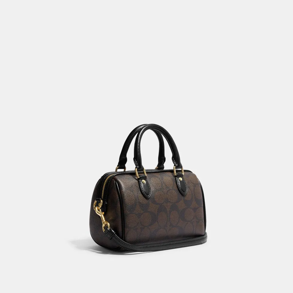 C.O.A.C.H Mini Rowan Crossbody In Signature Canvas