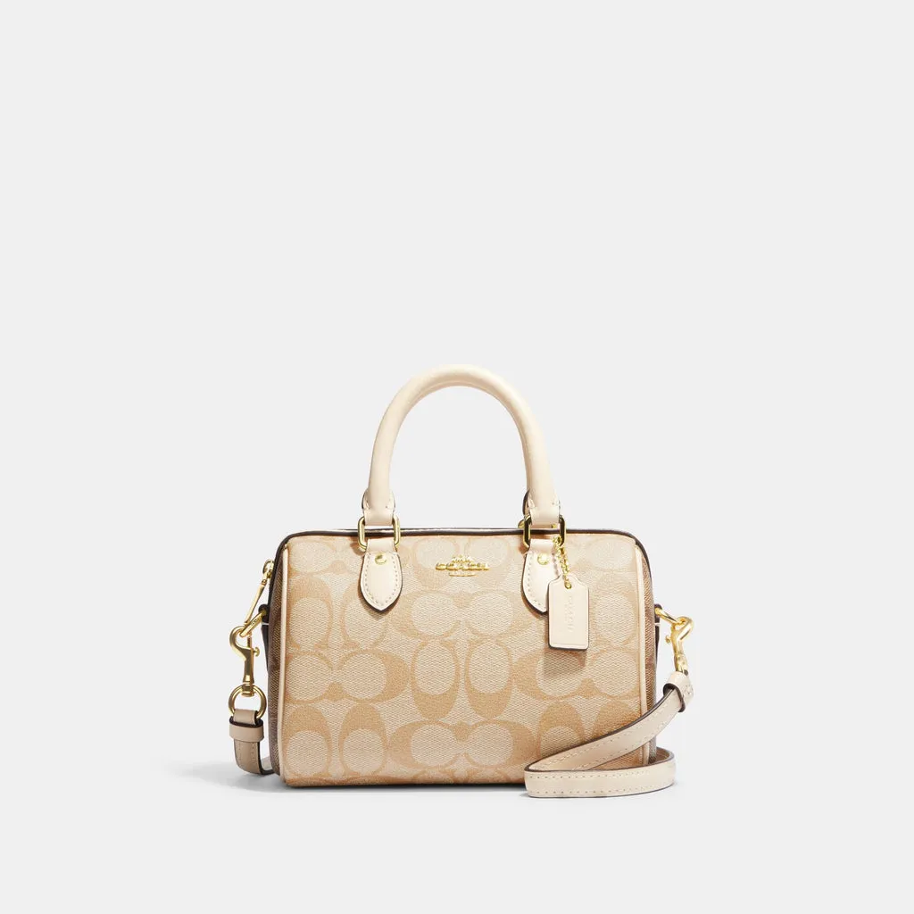C.O.A.C.H Mini Rowan Crossbody In Signature Canvas