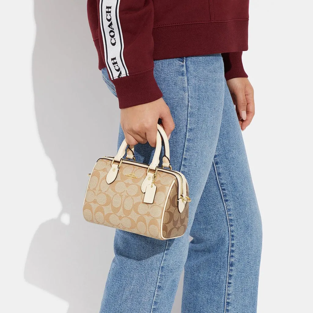 C.O.A.C.H Mini Rowan Crossbody In Signature Canvas