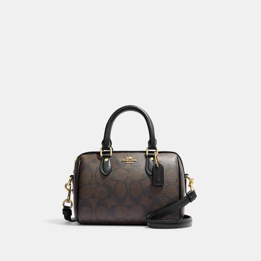 C.O.A.C.H Mini Rowan Crossbody In Signature Canvas