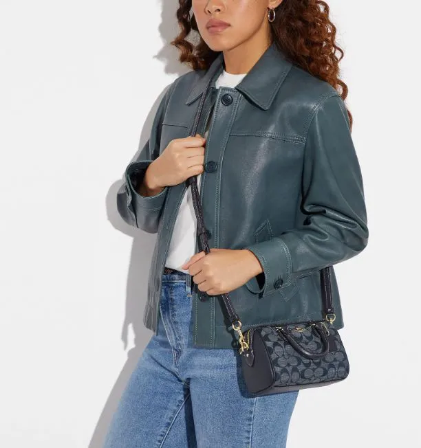 C.O.A.C.H Mini Rowan Crossbody In Signature Canvas