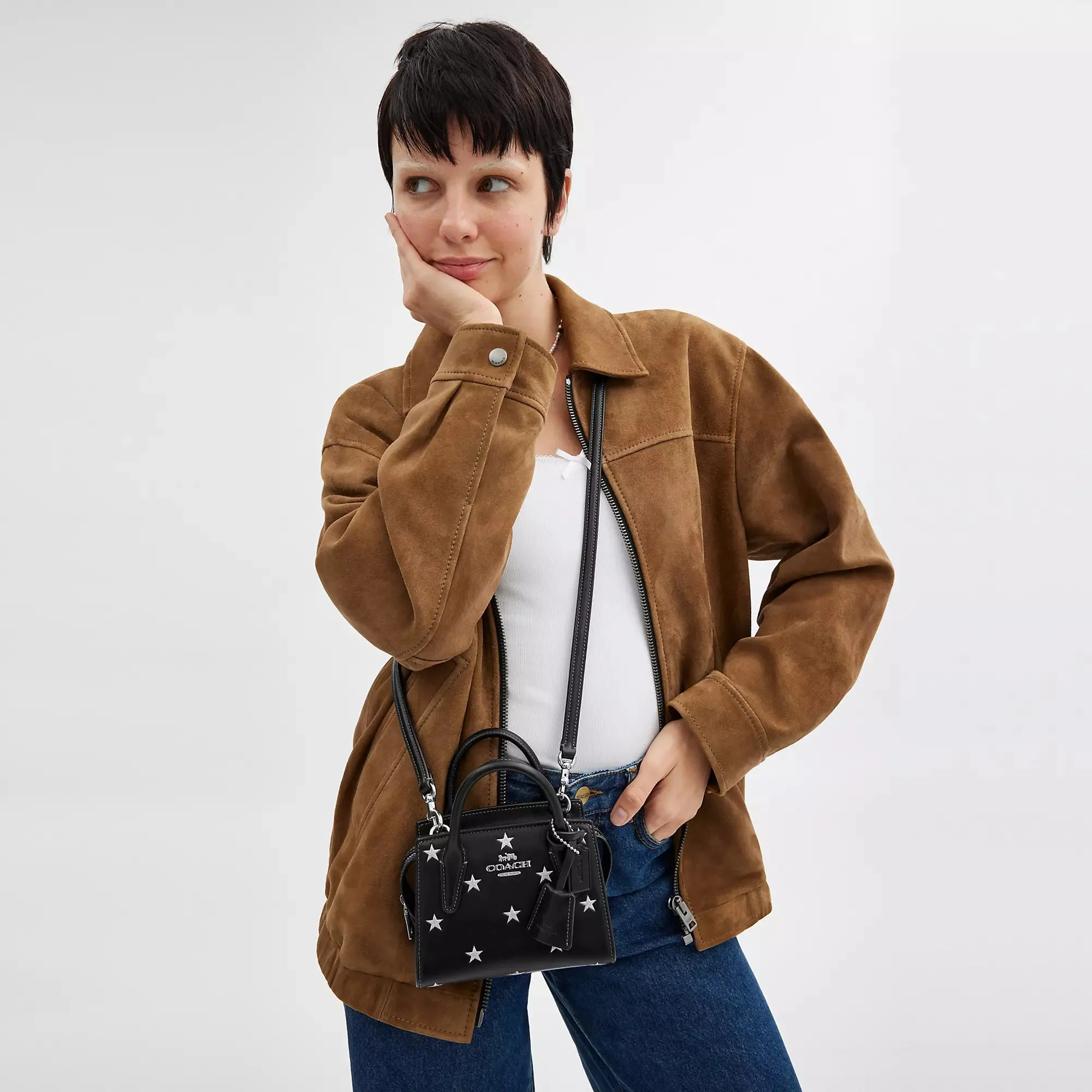Coach Outlet Andrea Mini Carryall Bag With Star Print