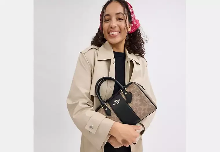 C.O.A.C.H Rowan Satchel Bag In Signature Canvas