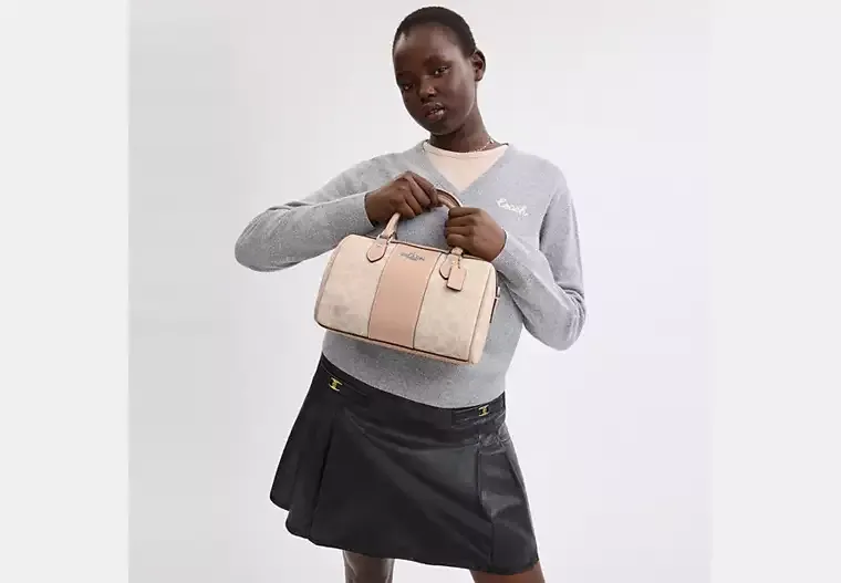 C.O.A.C.H Rowan Satchel Bag In Signature Canvas