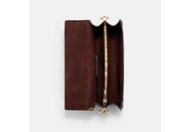 C.O.A.C.H. Small Georgie Top Handle In Blocked Signature Canvas Bag