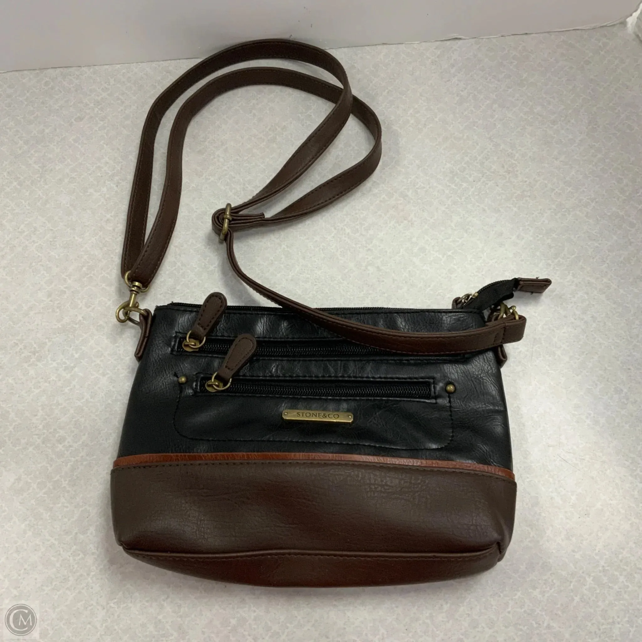 Crossbody Leather By Stone&Co, Size: Medium
