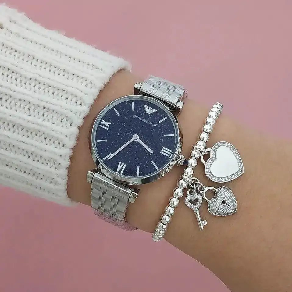 E.m.p.o.r.i.o A.r.m.a.n.i Two-Hand Stainless Steel Watch