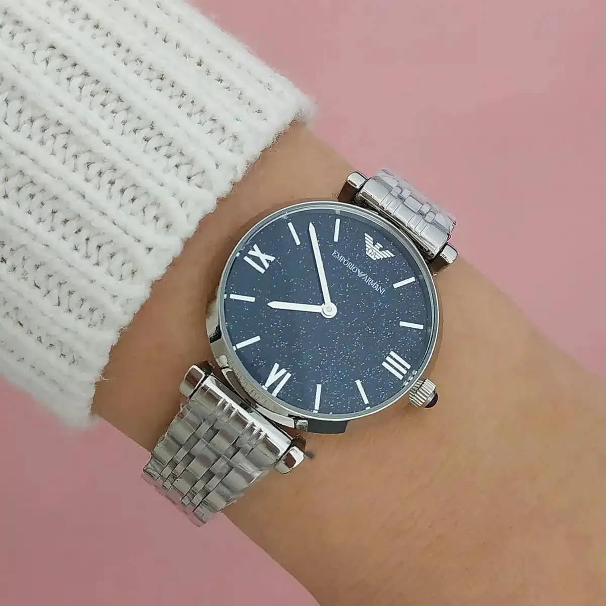 E.m.p.o.r.i.o A.r.m.a.n.i Two-Hand Stainless Steel Watch