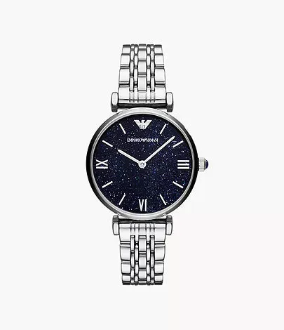E.m.p.o.r.i.o A.r.m.a.n.i Two-Hand Stainless Steel Watch