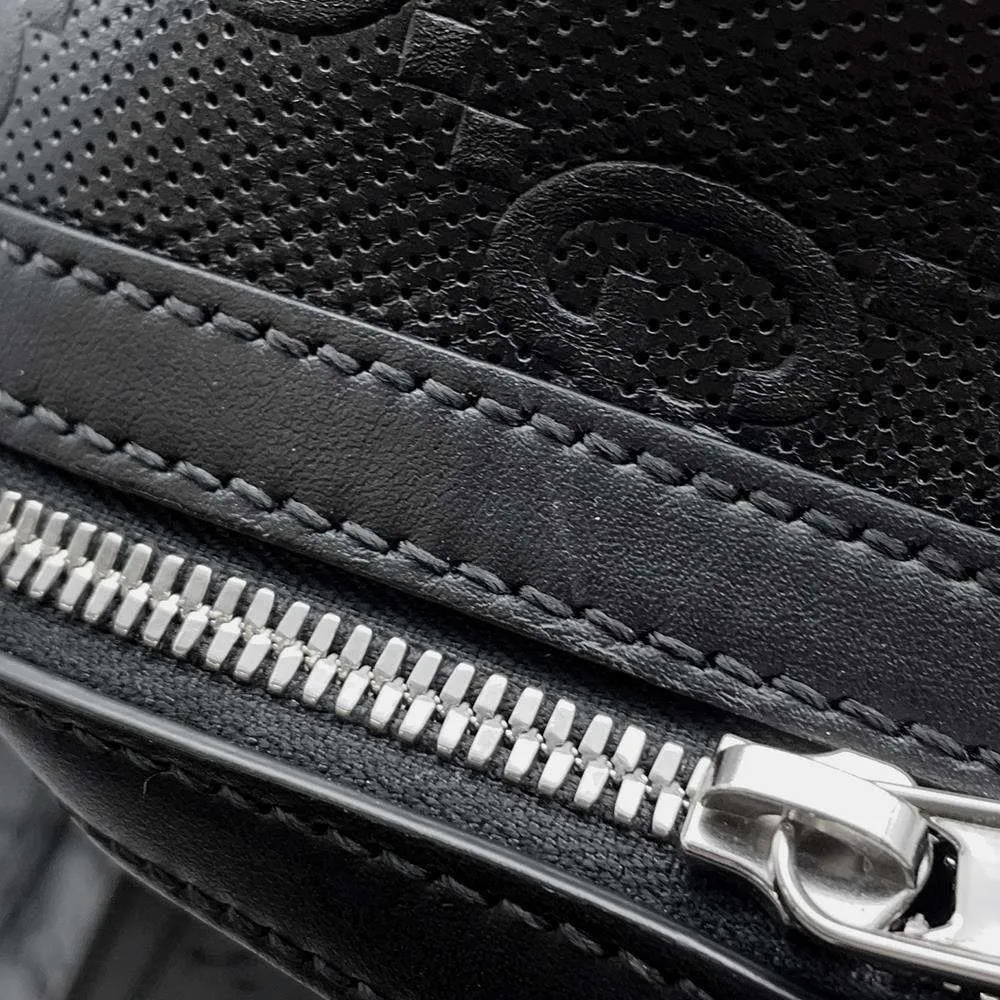 GUCCI GG Embossed Backpack Black 658579 Leather