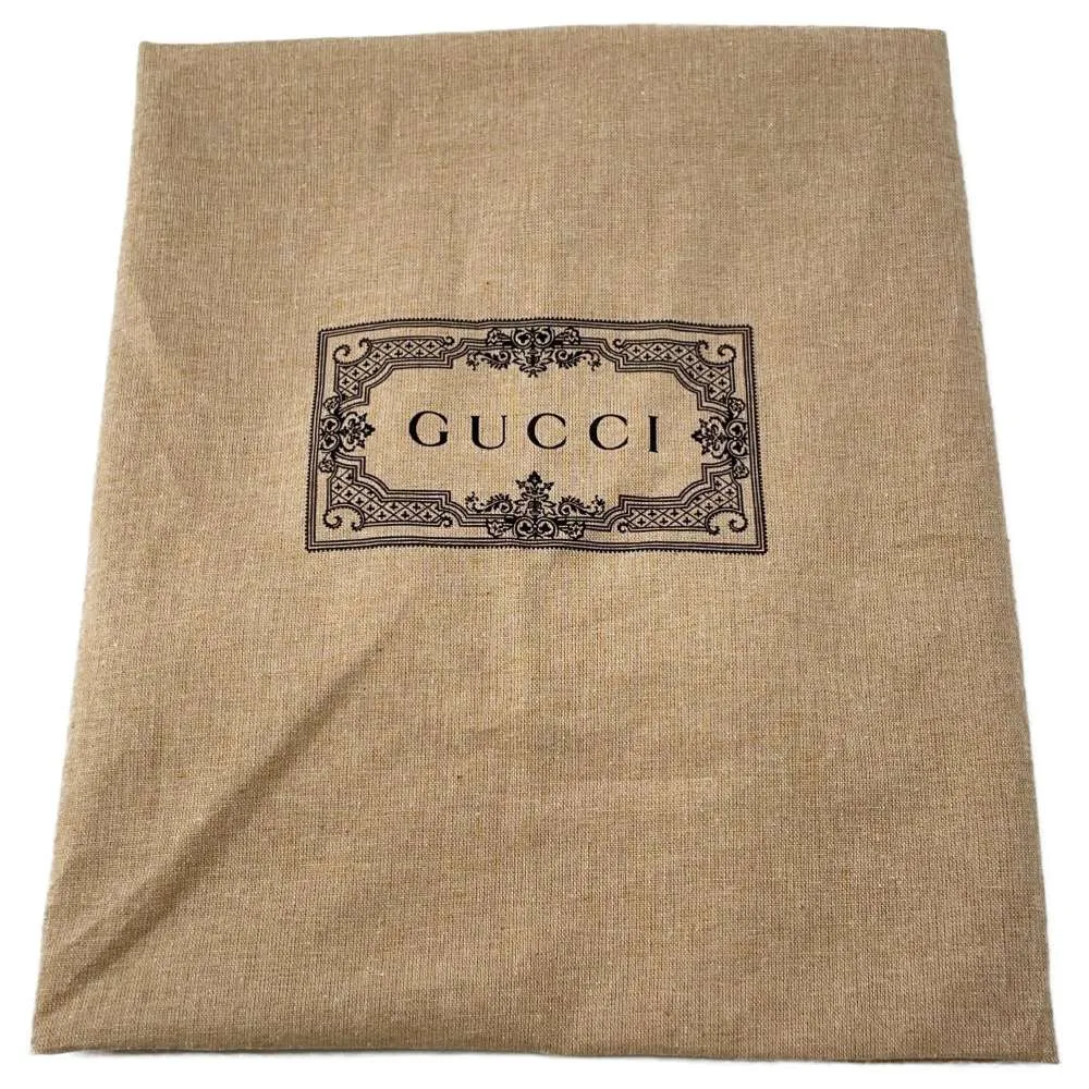 GUCCI GG Embossed Backpack Black 658579 Leather