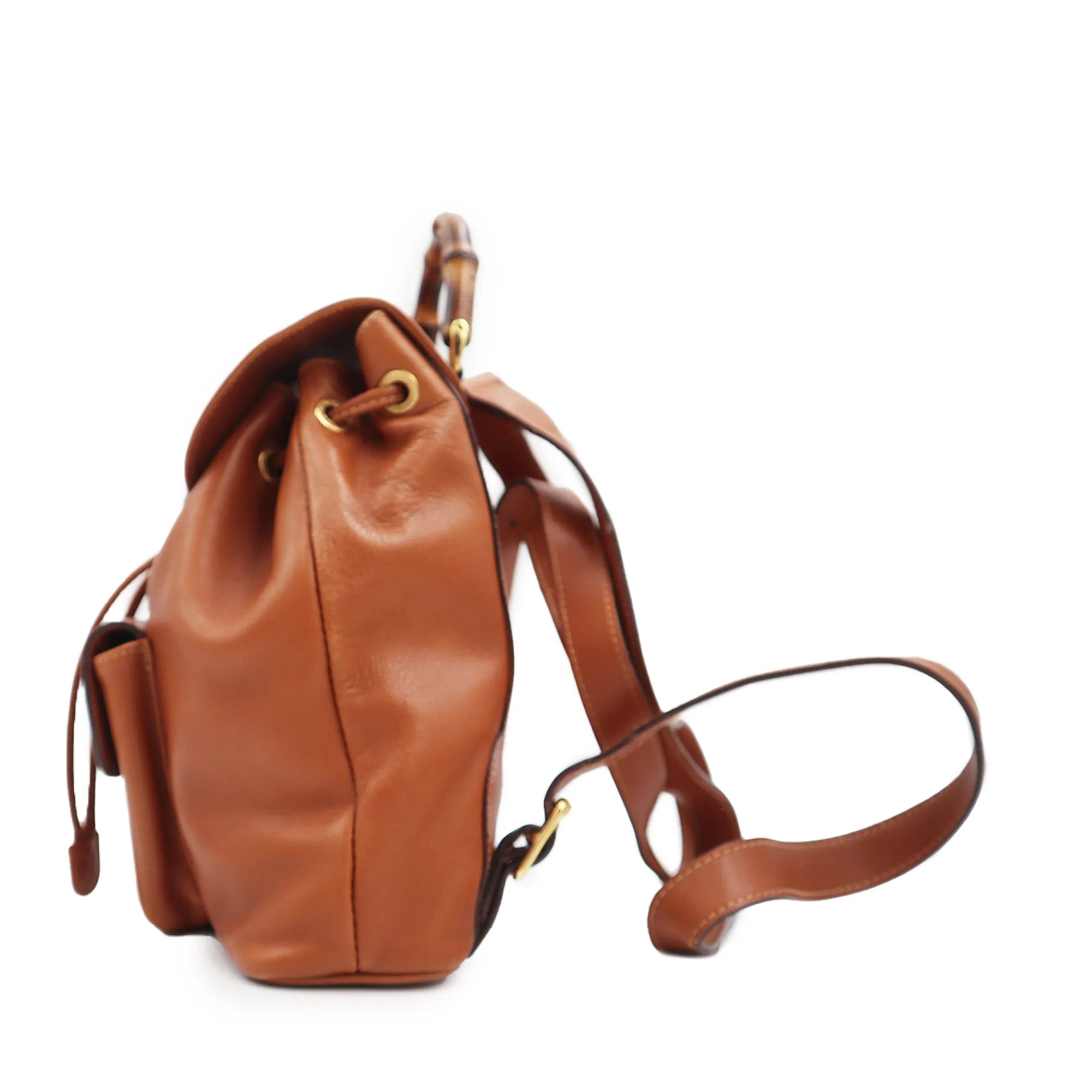 Gucci Leather Bamboo Mini Backpack