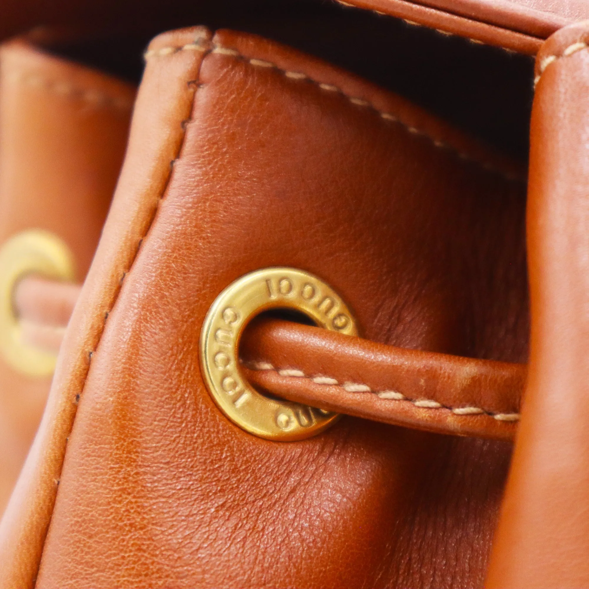 Gucci Leather Bamboo Mini Backpack