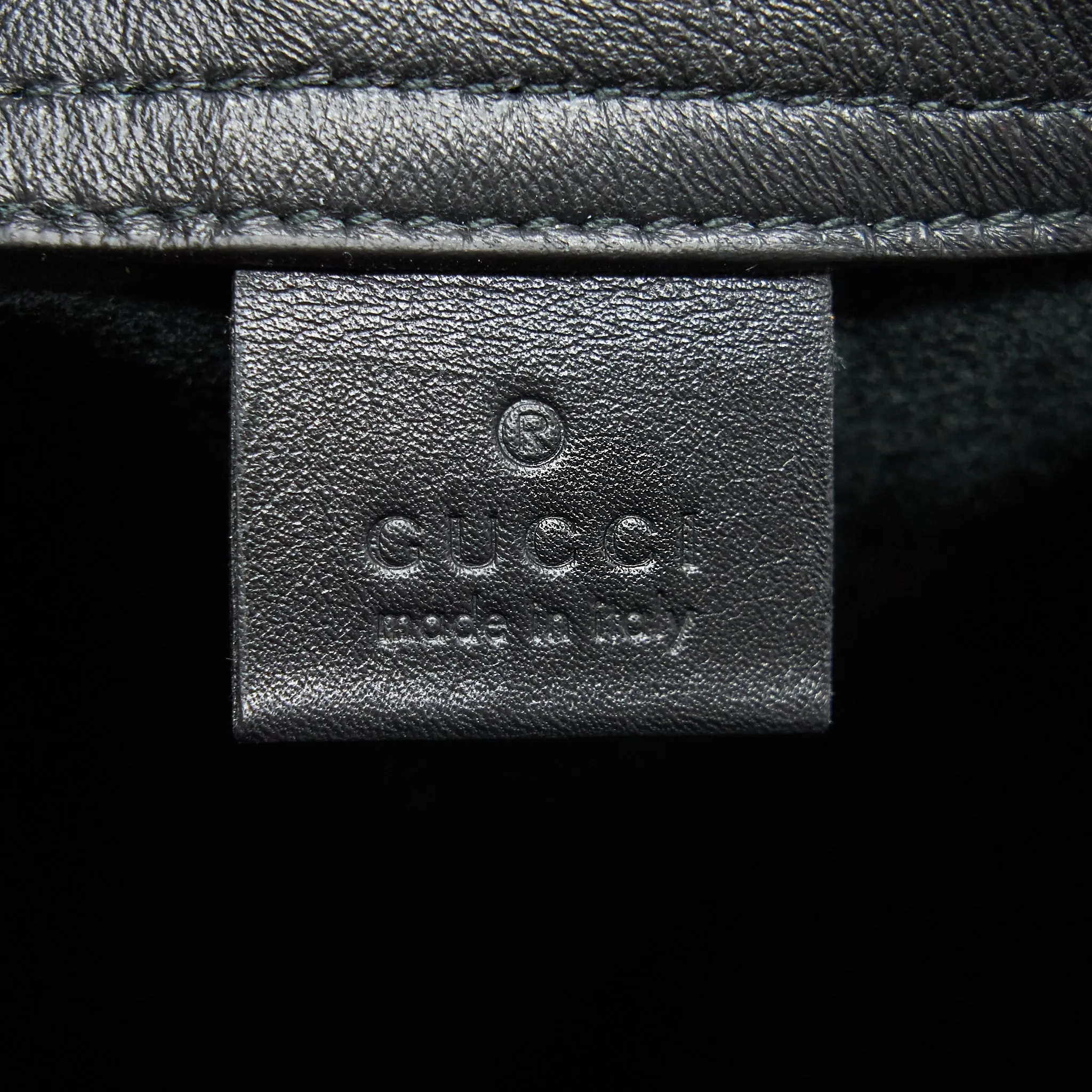 Gucci Logo Printed Drawstring Backpack Black
