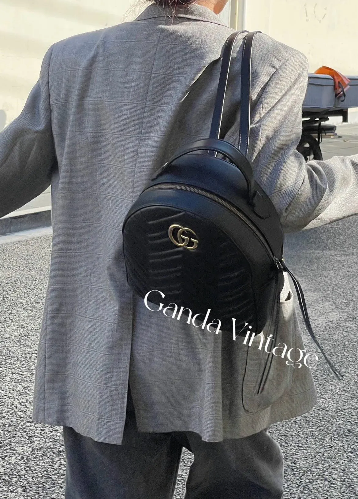 Gucci Marmont Leather Backpack