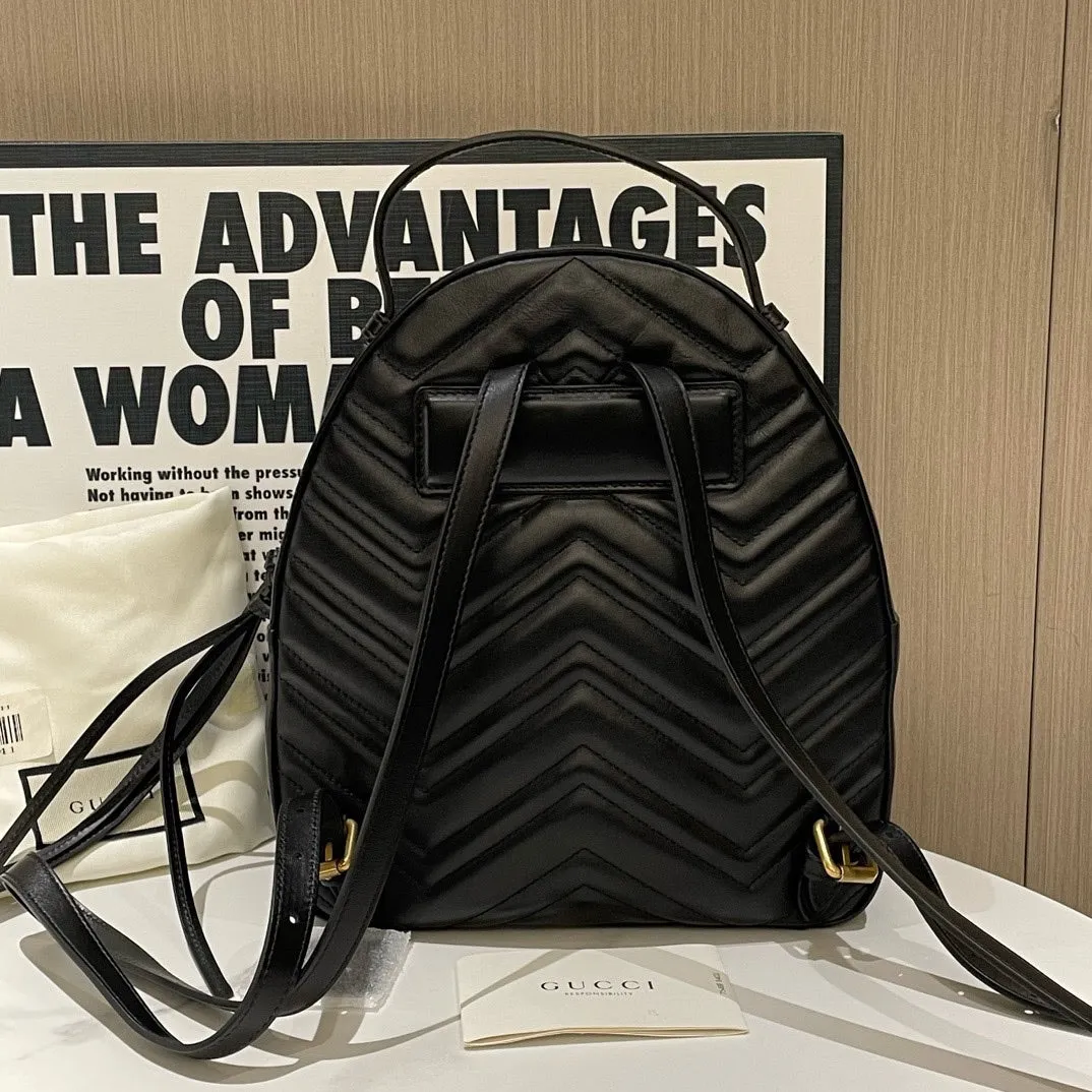 Gucci Marmont Leather Backpack