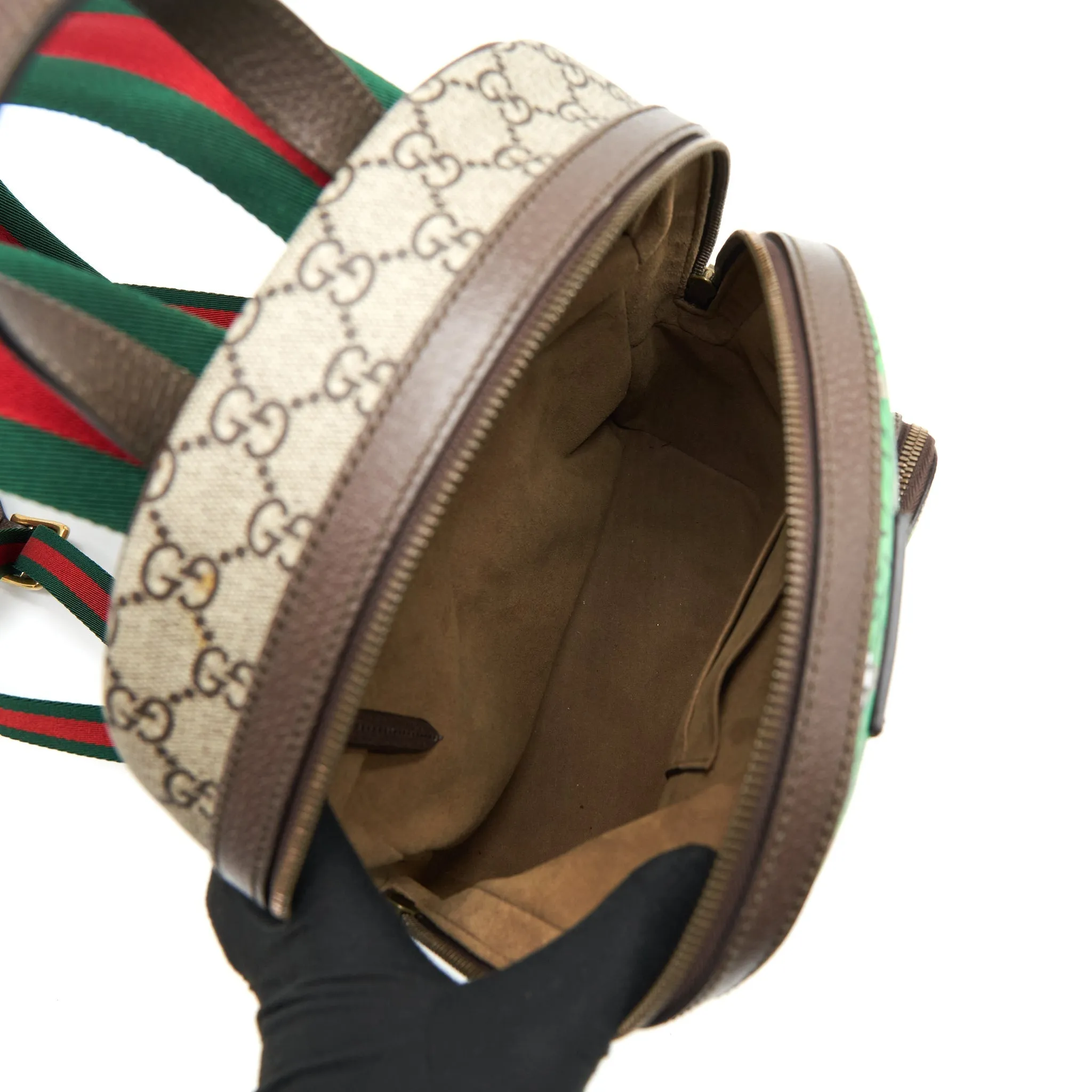 Gucci tiger print GG Supreme Backpack