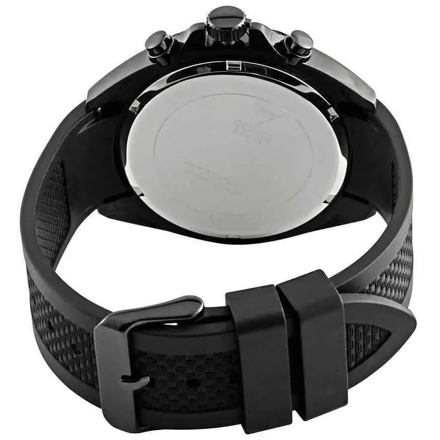 G.U.E.S.S   Black Rubber Strap Watch