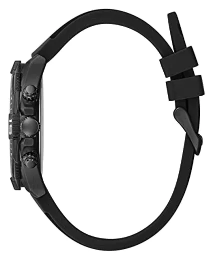 G.U.E.S.S  Commander Black Dial Black Rubber Strap