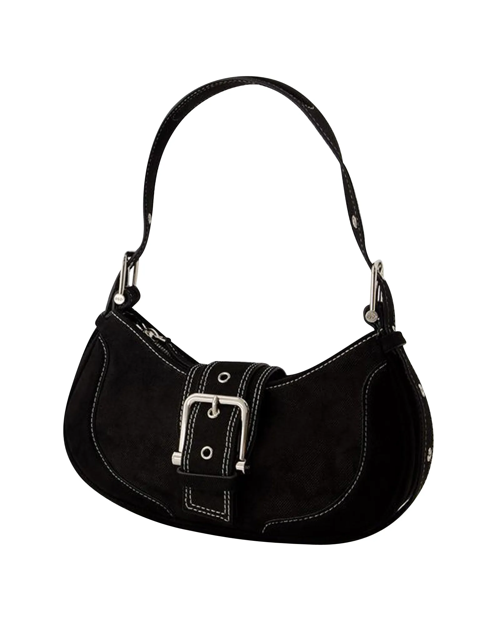 Hobo Brocle Bag - Osoi - Leather - Black