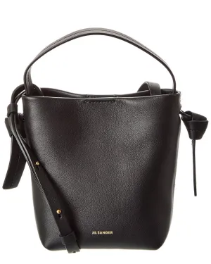 Jil Sander Logo Leather Bucket Bag