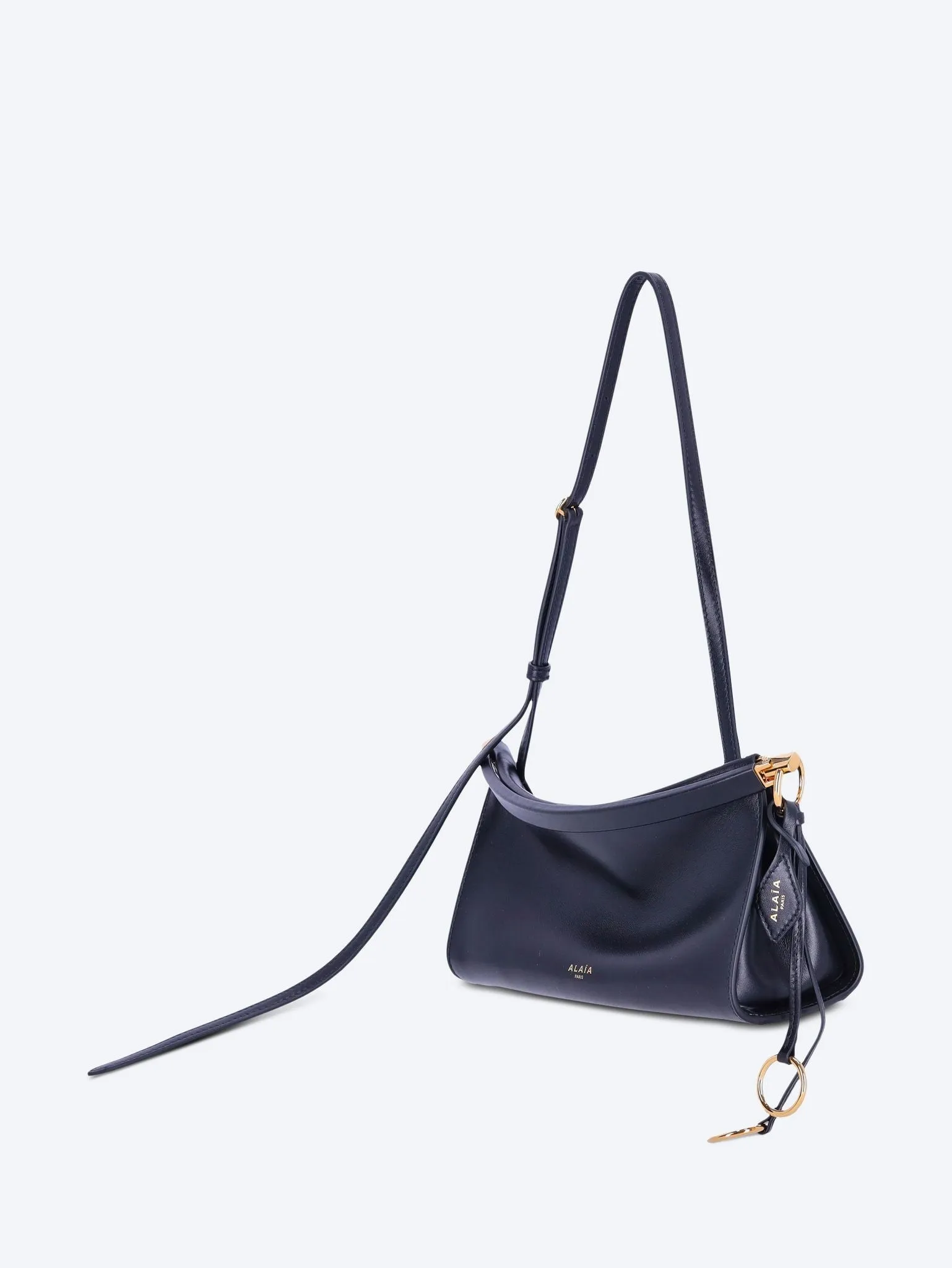 Le click east west glossy calfskin bag