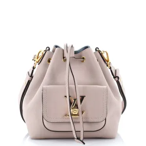 Lockme Pocket Bucket Bag Leather