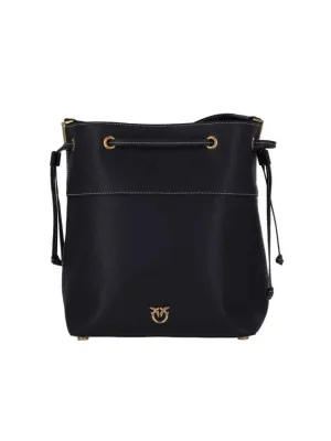 Logo" Bucket Bag - Black