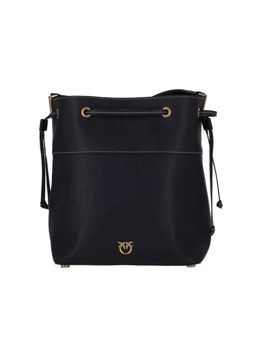 Logo" Bucket Bag - Black