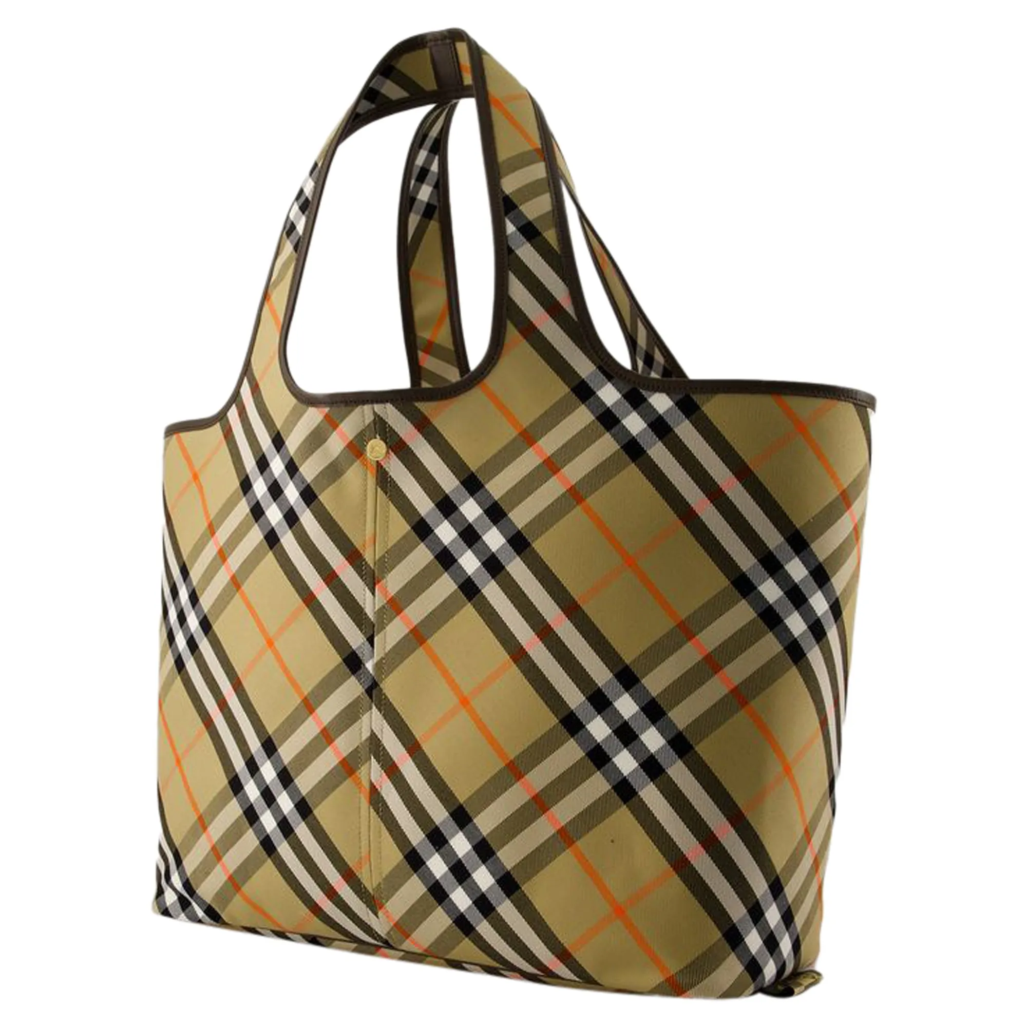 London Shopper Bag - Burberry - Cotton - Beige