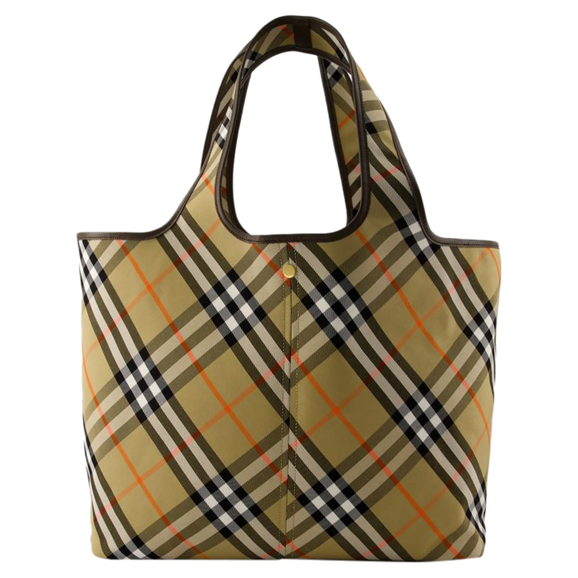 London Shopper Bag - Burberry - Cotton - Beige