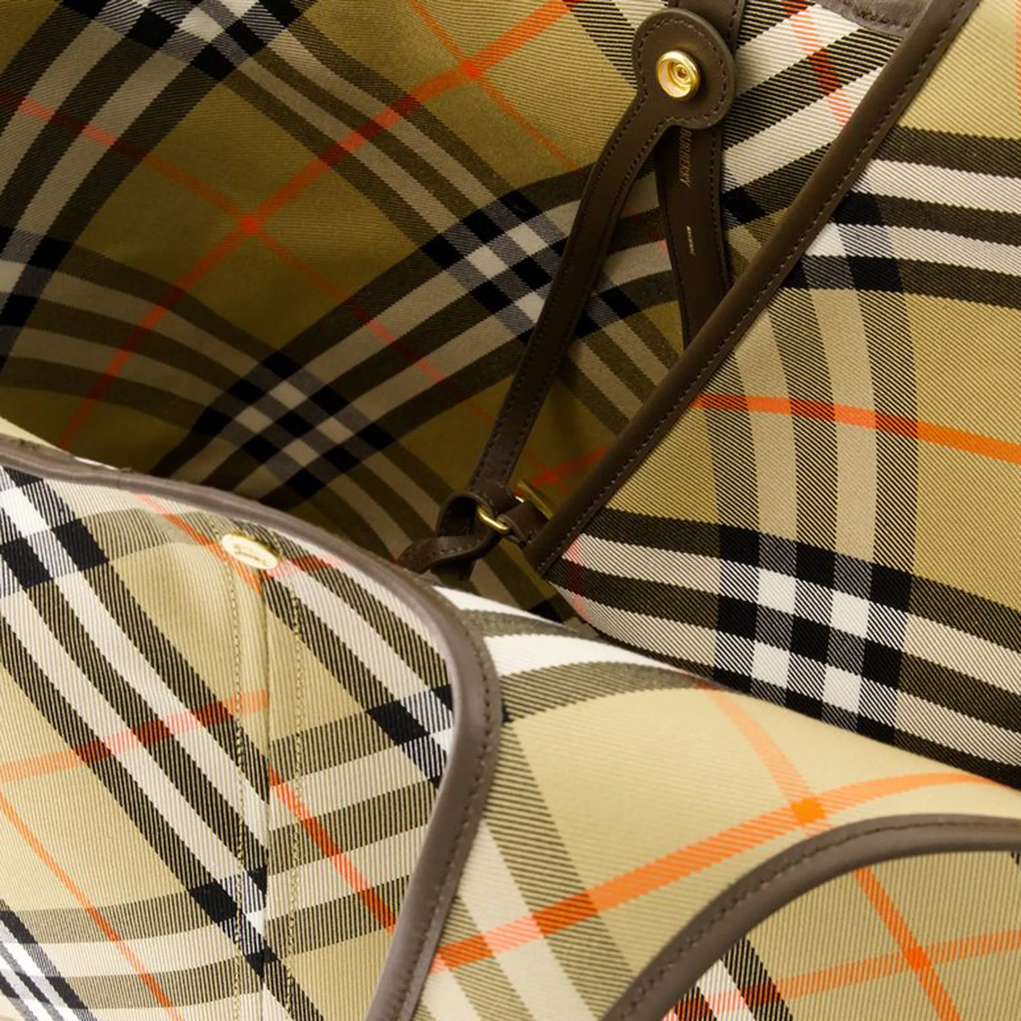 London Shopper Bag - Burberry - Cotton - Beige