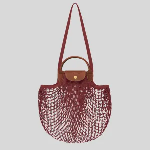 LONGCHAMP Le Pliage Filet L Mesh Bag Acajou 10121HVH