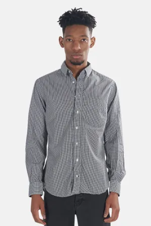 Macro Check Button Down Black/White