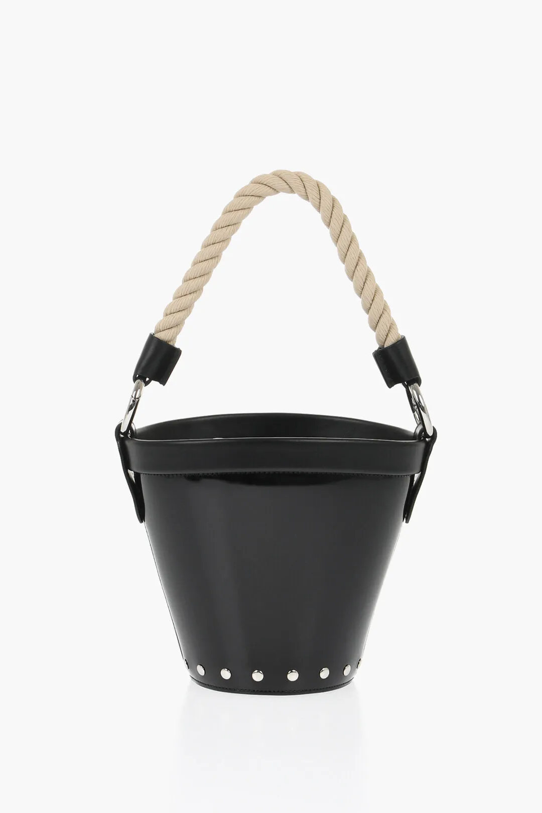 Maison Margiela Mm11 Patent Letaher Bucket Bag With Removable Strap
