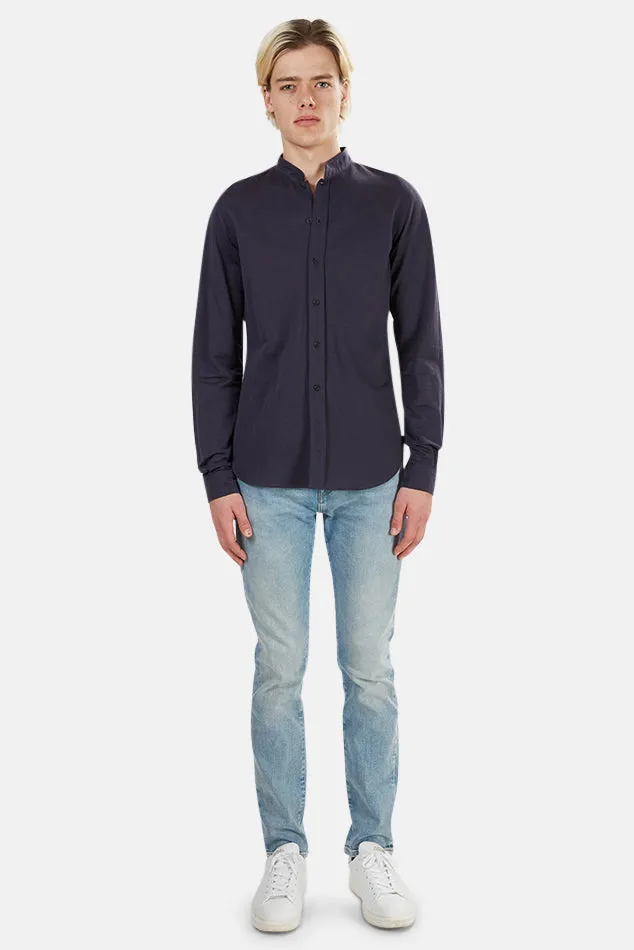 Mandarin Button Down Navy