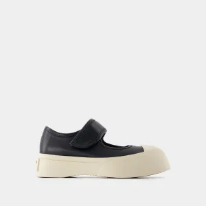 Mary Jane Sneakers - Marni - Leather - Black