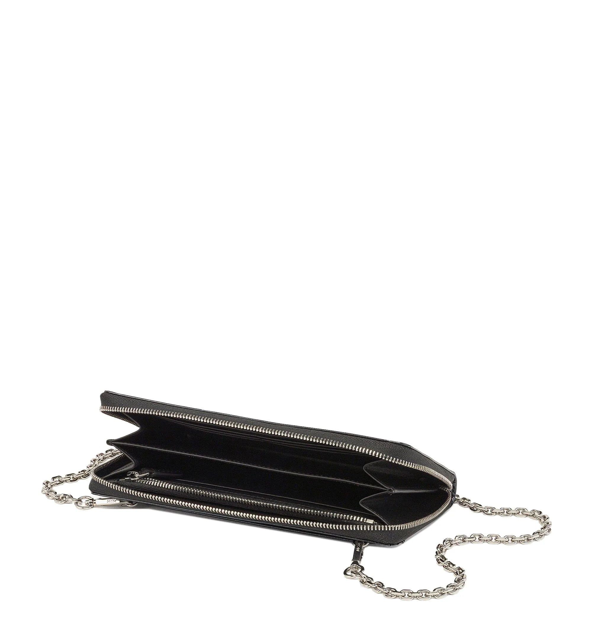 MCM Women's Aren Chain Zip Around Wallet in Maxi Patent Leather