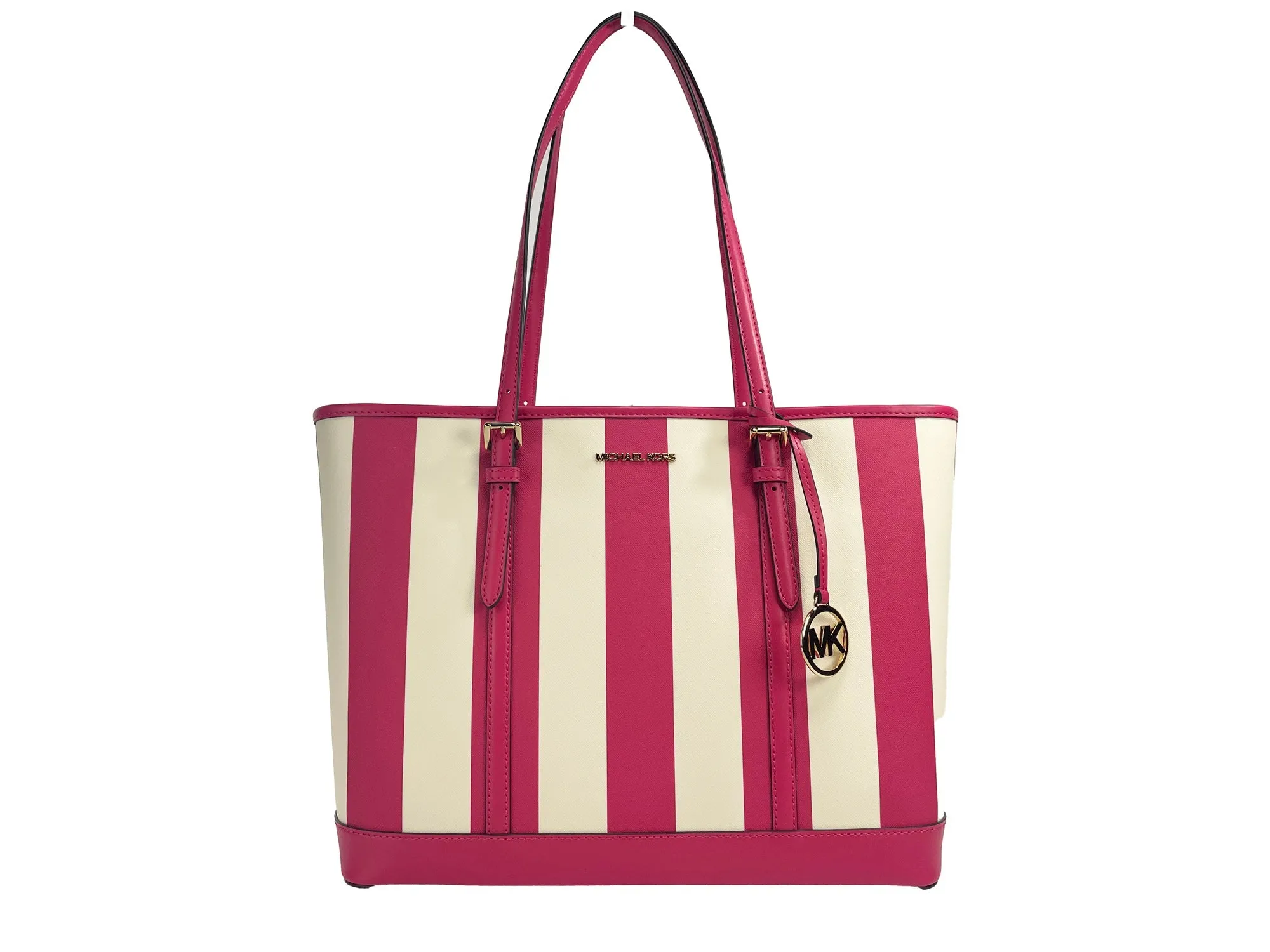 Michael Kors Jet Set Travel Large TZ Shoulder PVC Tote Bag Purse Women's pink