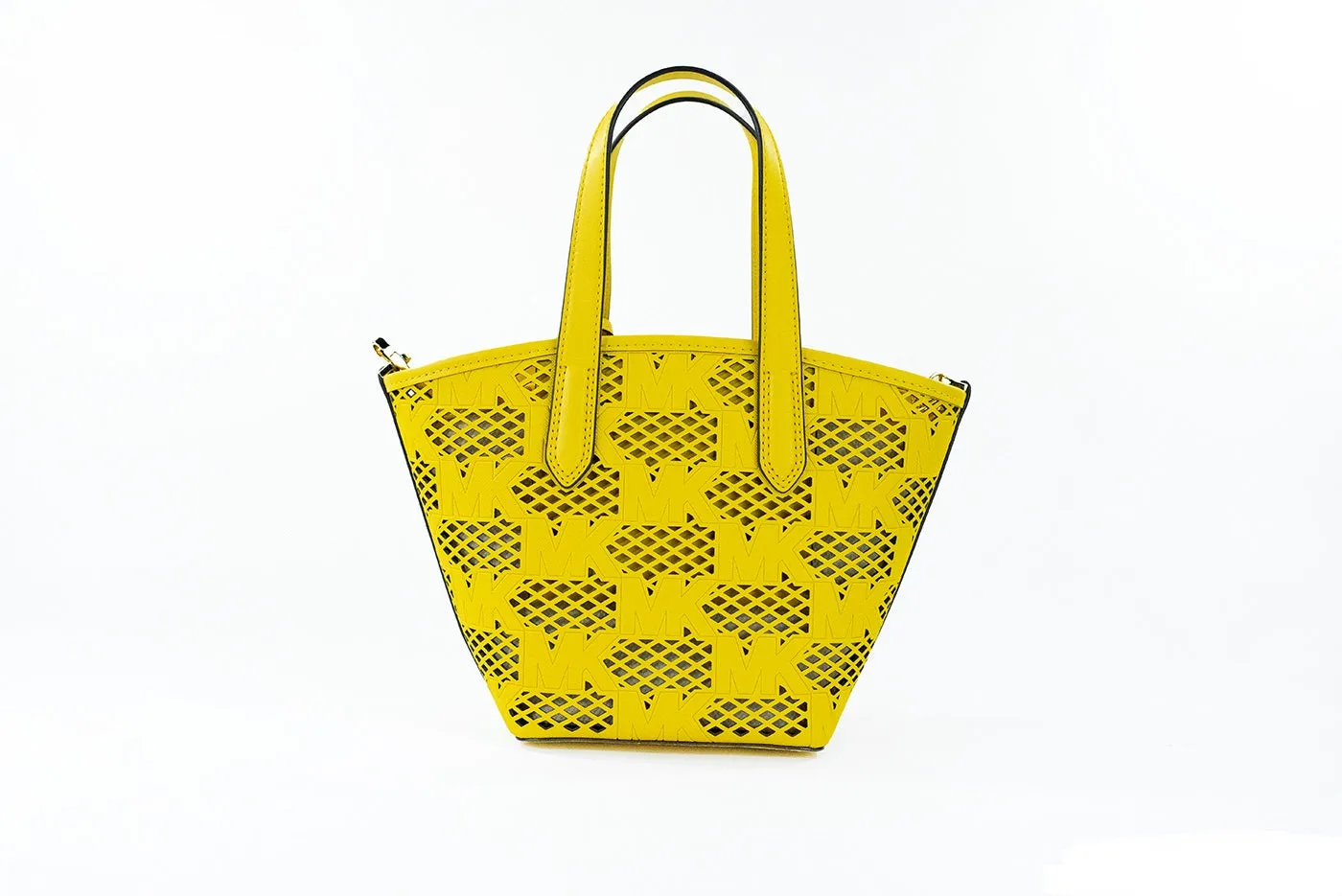 Michael Kors Kimber Small Daffodil Leather 2-in-1 Zip Tote Messenger Bag Women's Purse