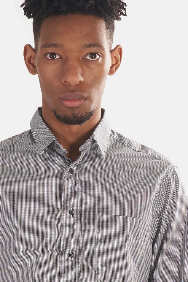 Micro Check Gingham Micro Check Button Down Black