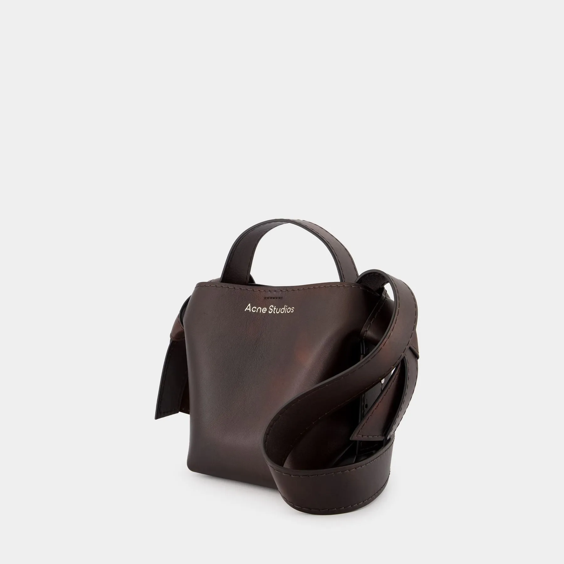 Musubi Mini Aged R Crossbody - Acne Studios - Leather - Brown