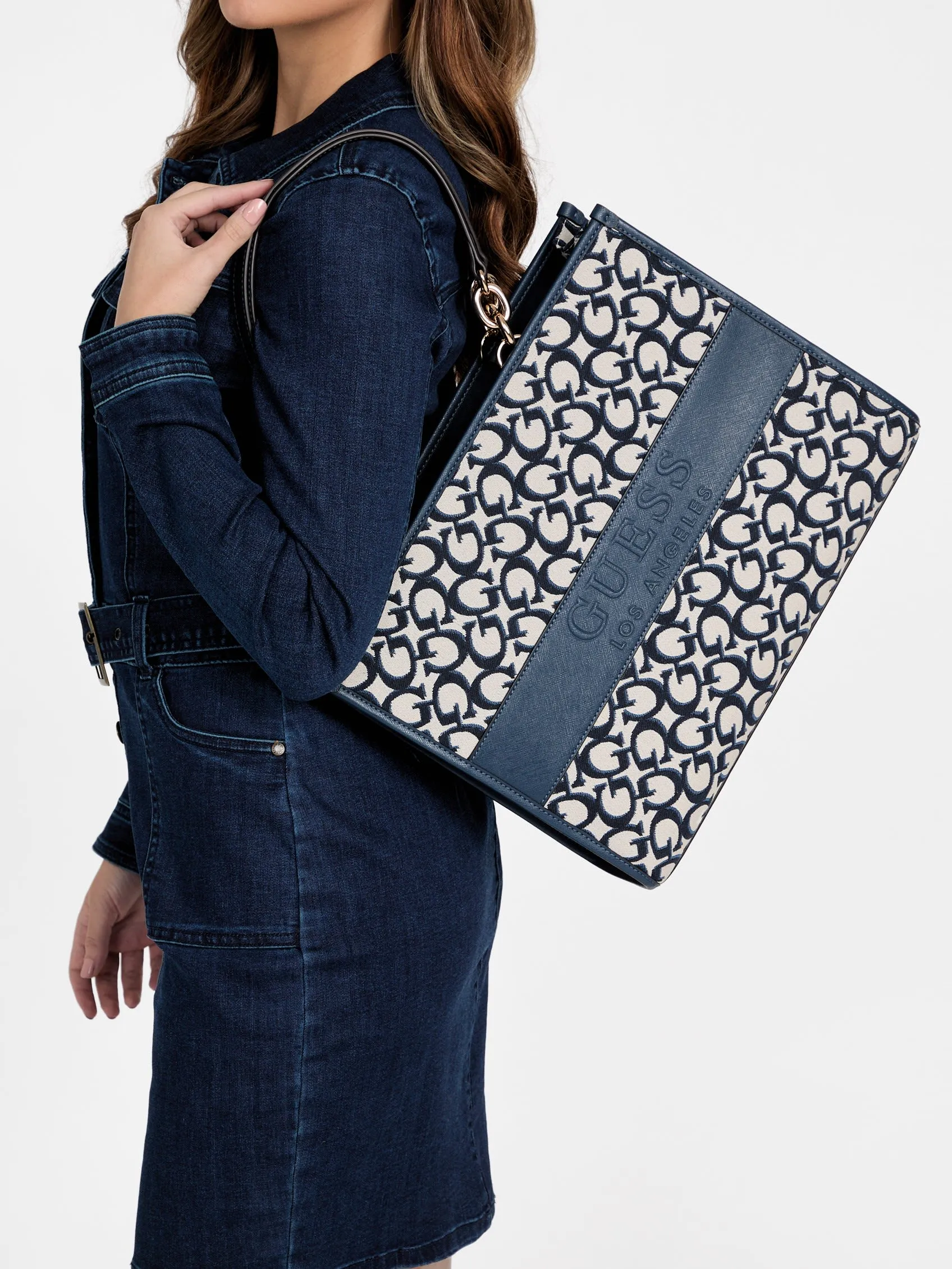 Myrtille Jacquard Logo Tote