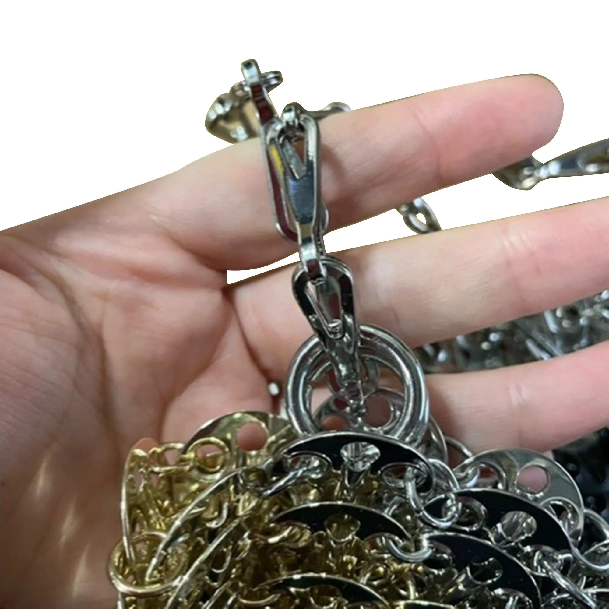 Paco Rabanne Chainmail Shoulder Bag in Gold Metal