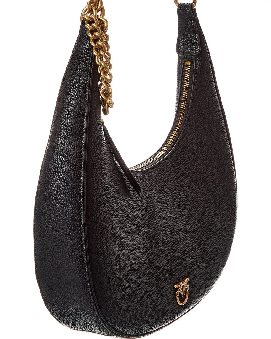 PINKO Large Leather Hobo Bag