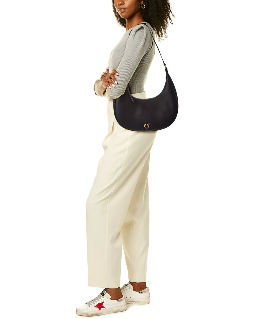 PINKO Large Leather Hobo Bag